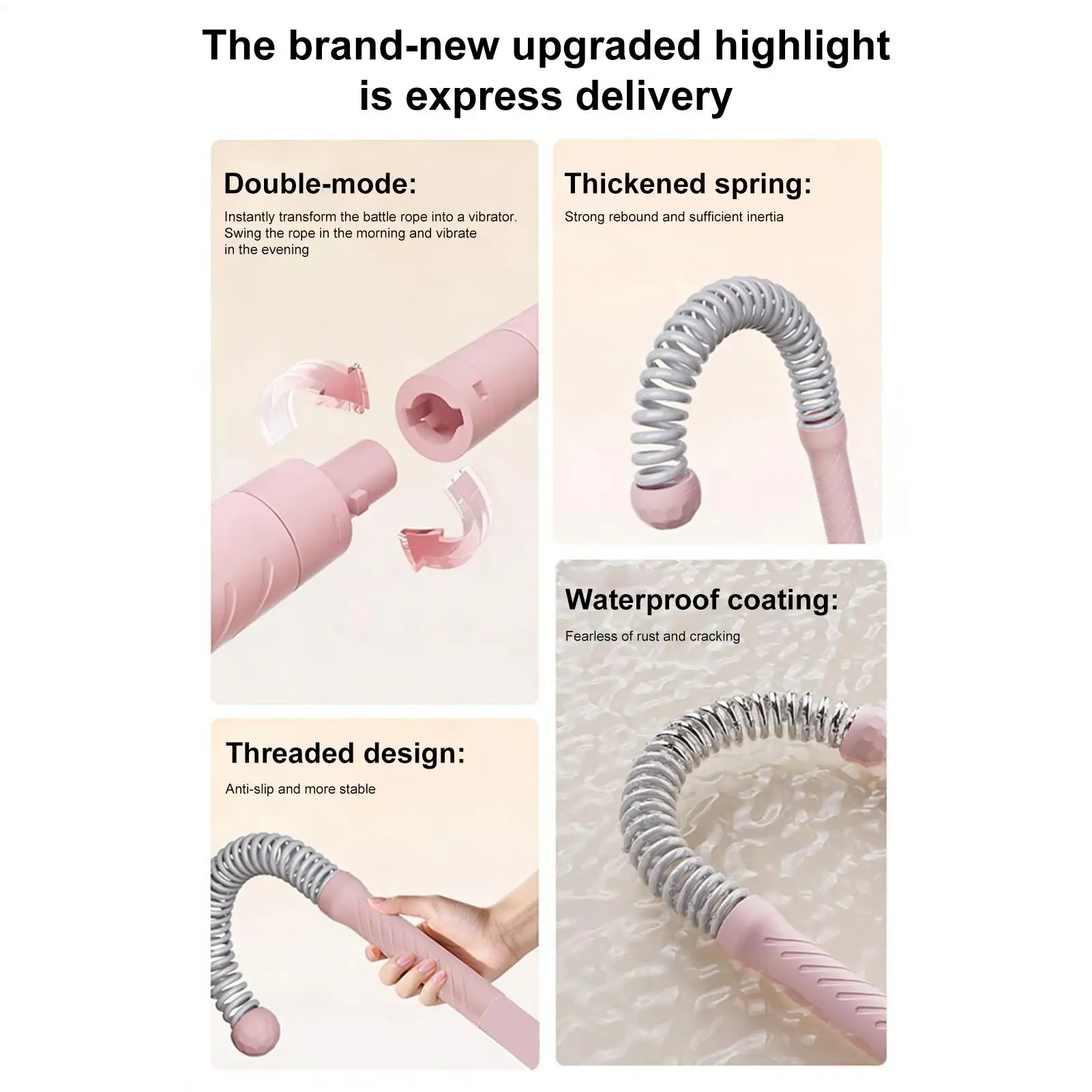 

Cordless Battle Ropes Non Slip Handle Workout Equipment Workout Ropes Arm Exercise Equipment For Training Body Shoulder Back Leg