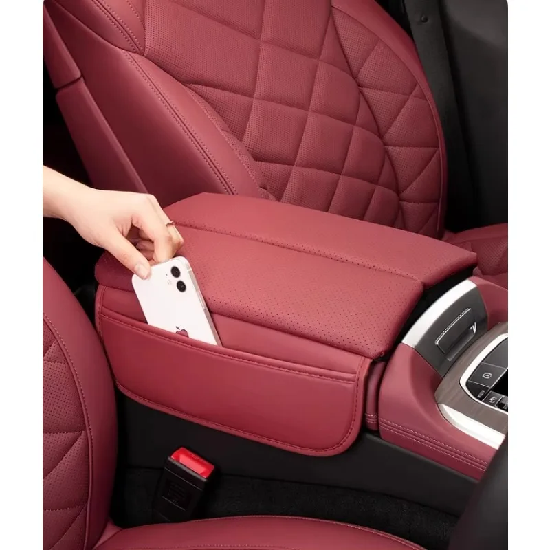 

For BMW G30 5 Series/G05 X5/G07 X7/G01 X3/G02 X4/U06 i3 Center Console Organizer - Nappa Leather Armrest Cushion for (2018-2024)
