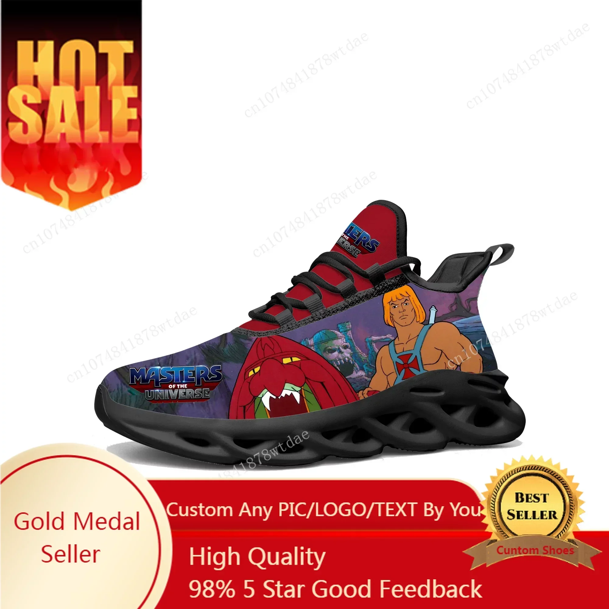 

He-Man Masters Of The Universe Flats Sneakers Mens Women Teenager Sports Running Shoes High Quality Custom Lace Up Mesh Footwear