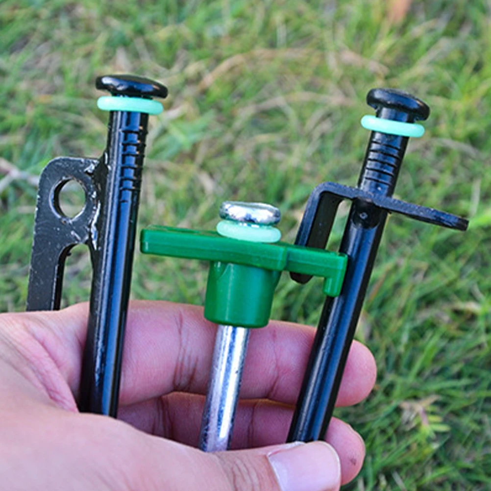 

100 Pcs Green Silicone O Type Fluorescent Rings Camping Tent Peg Stake Night Fishing Warning Accessories Outdoor Travel