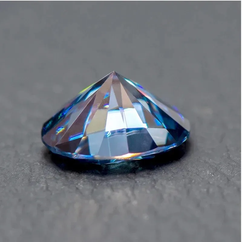 Moissanite Stone Oval Cut Sapphire Blue Color Lab Grown Heat Diamond for Women Advanced Jewelry Making with GRA Certificate