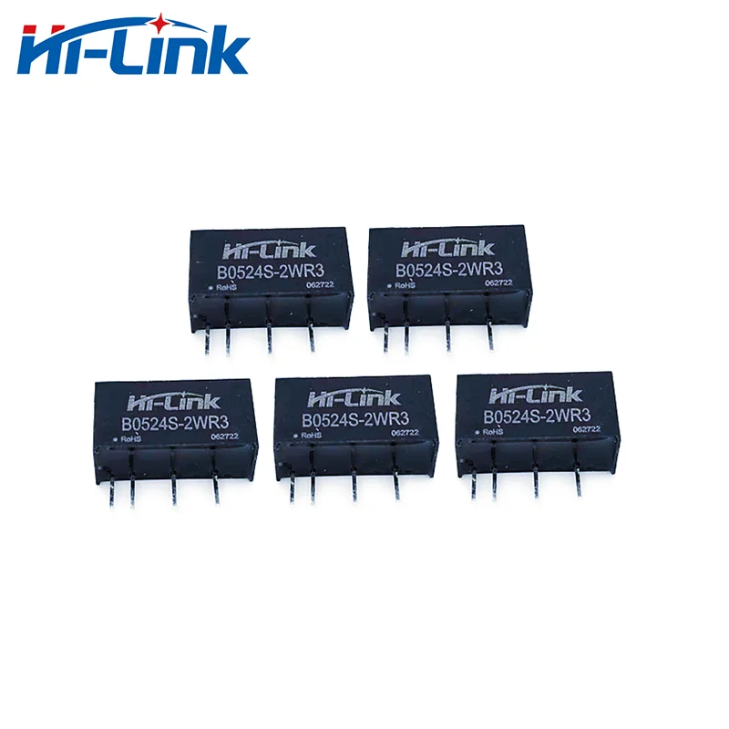 Hi-Link 10 Uds Mini B0524S-2WR3 convertidor de DC-DC, 2W 5V a 24V 83mA, módulo de fuente de alimentación confiable