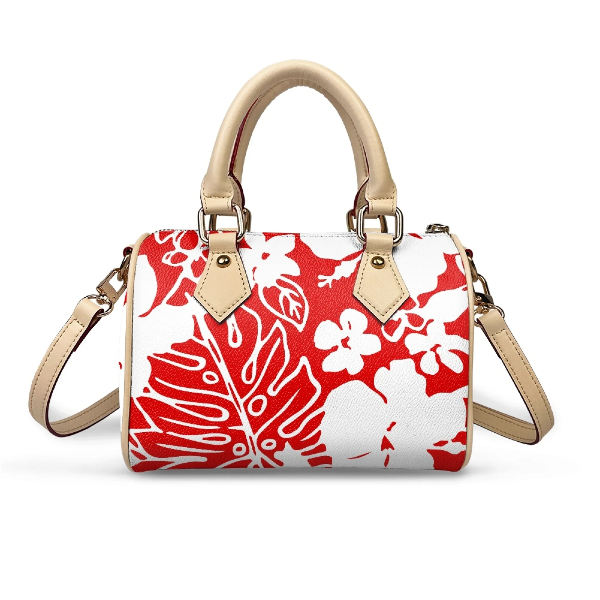 

Hawaiian Hibiscus Patterned Leather Bag Women Polynesian Tribe Custom Crossbody Bag Women'S Pillow Bag 2025 New
