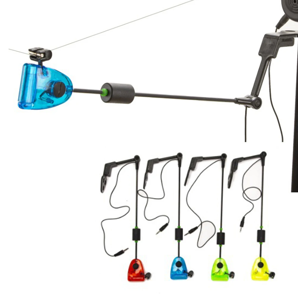 Electronic Fishing Bite Alarm With LED Light High Sensitive Carp Swinger-Indicator For Night Fishing Stainless Steel Wire Body