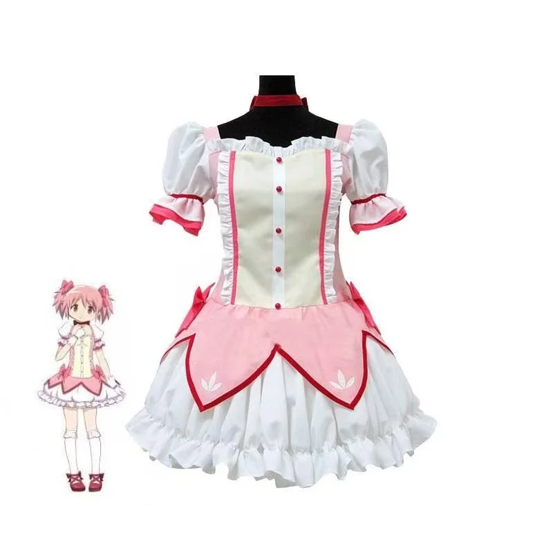 Traje de batalla de cosplay de Puella Magi Madoka Magica cos Xiao Mei Yan, Ojos de ciervo de anime, fragancia redonda cos