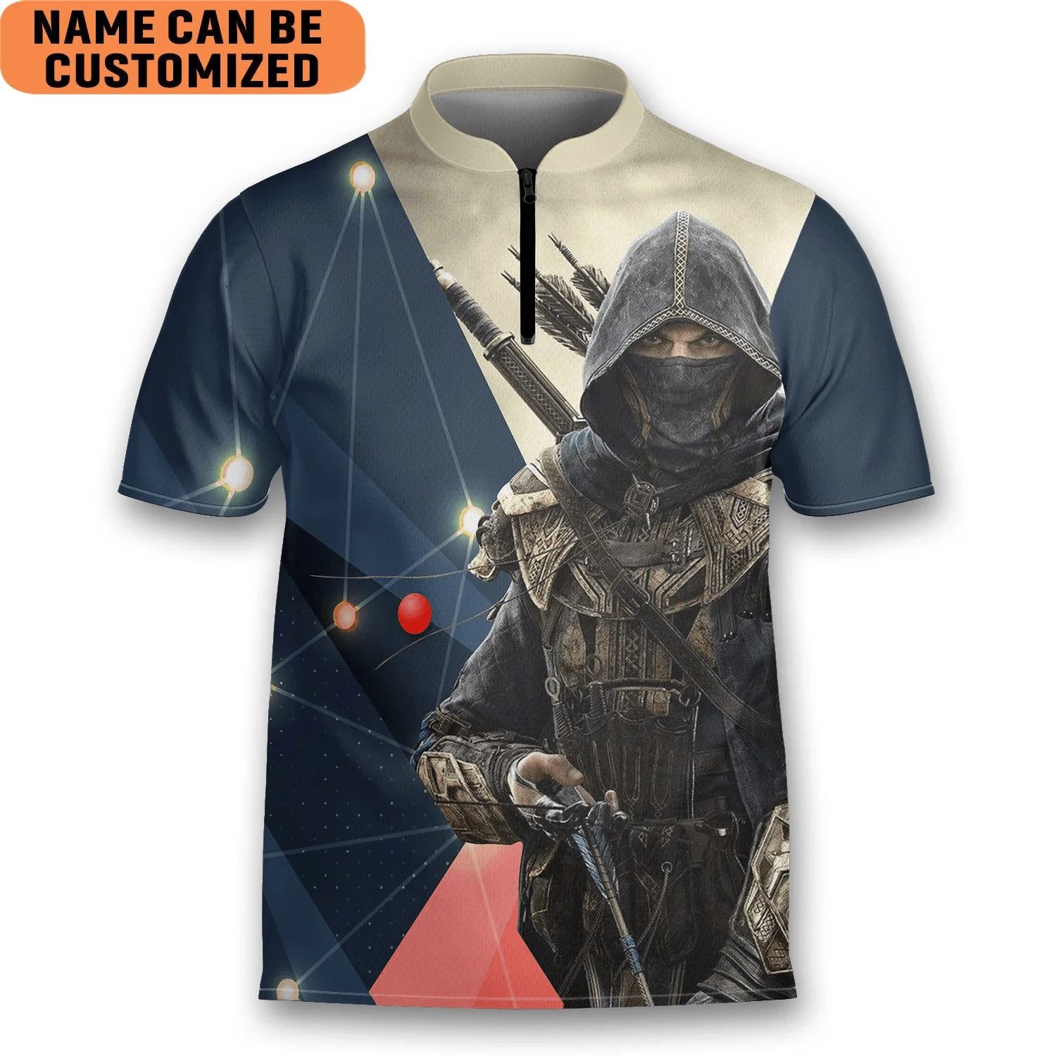 Custom Name Archery 3D Printed Fashion Men's Zipper Polo Shirt Summer Unisex Casual Shirt Gift for Archery team player POL103