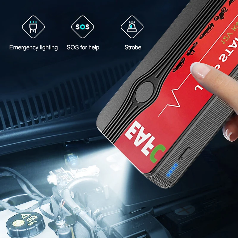 مشغل قفزة سيارة محمول ، باور بانك ، بنزين ، ديزل ، شاحن بطارية سيارة ، بدء تشغيل معزز بطارية السيارة ، جهاز باستر ، 12 فولت ، 600A #5