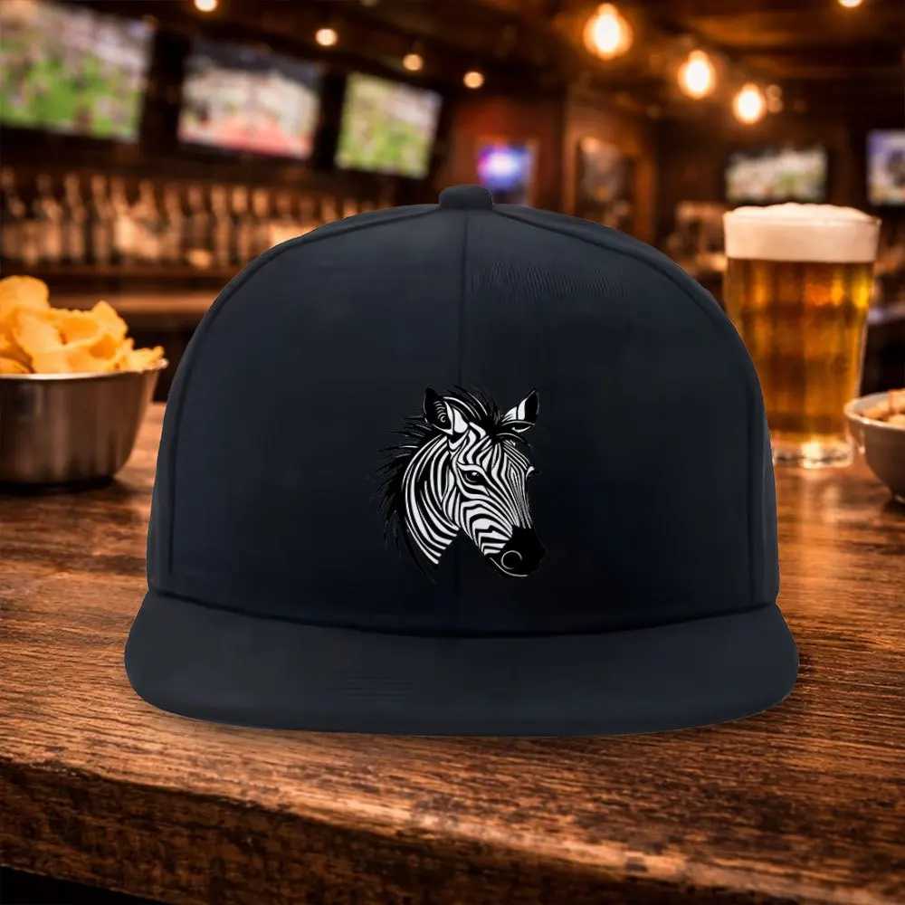 2026 Black And White Zebra Print Flat Brim Hip-Hop Baseball Cap - Street Fashion Outdoor Sports Cap - Couple'S Hip-Hop Hat - Ver