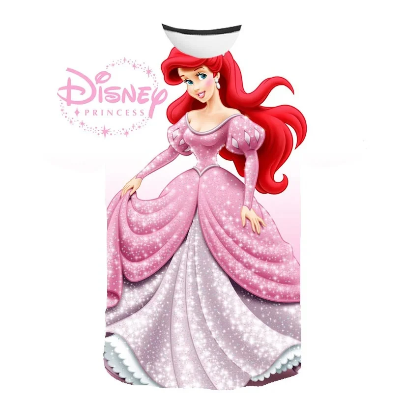 Disney-Princesa Ariel das crianças 3D impressão T-shirt da sereia, tops casuais infantis, lindos desenhos animados Tees, roupas das meninas