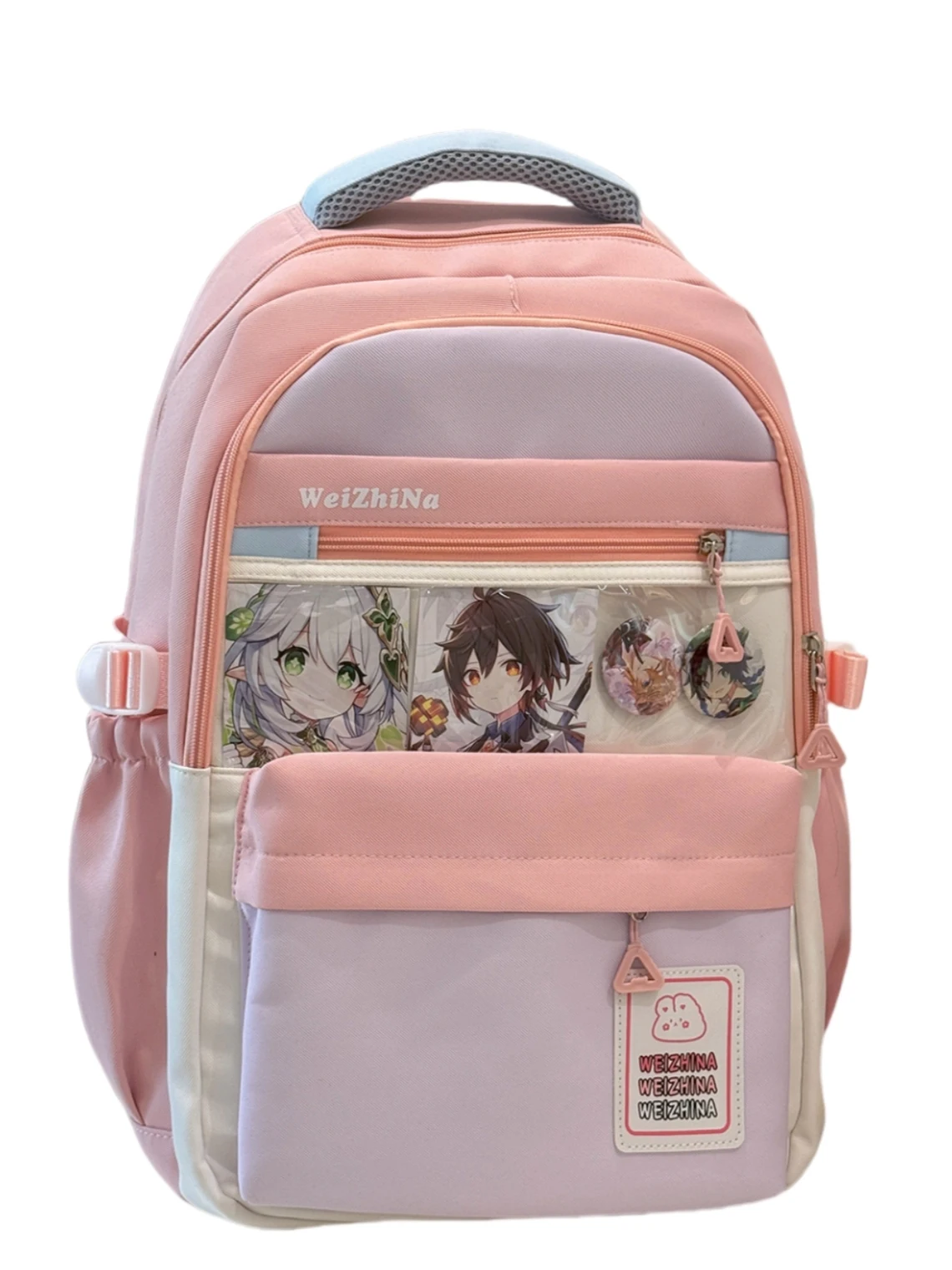 حقيبة مدرسية لطيفة من CavienKIon مزدوجة الكتف للأولاد والبنات لطلاب المدارس الثانوية وطلاب الجامعات المضادة للتجديف