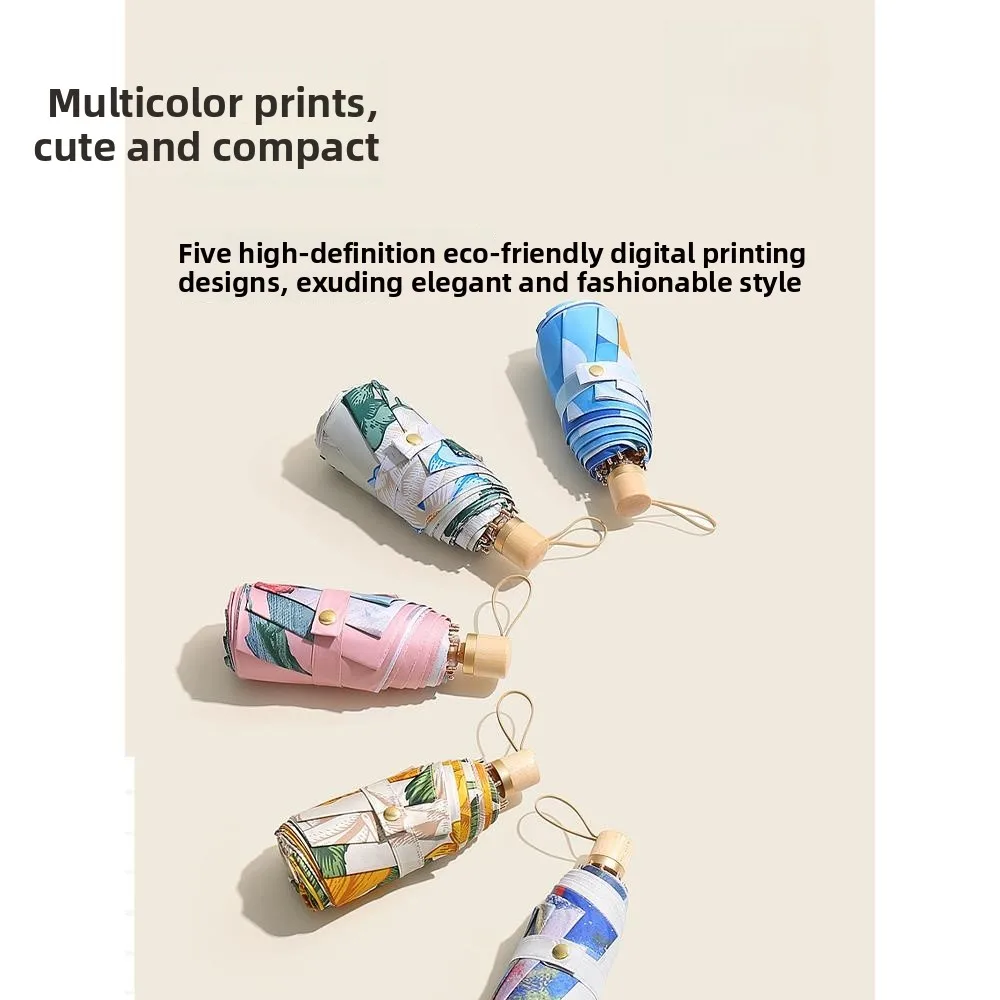 

Ультралегкий женский зонт от солнца с двойным слоем, UPF50, с черным клеевым покрытием, защита от УФ-излучения, блокировка солнечных лучей