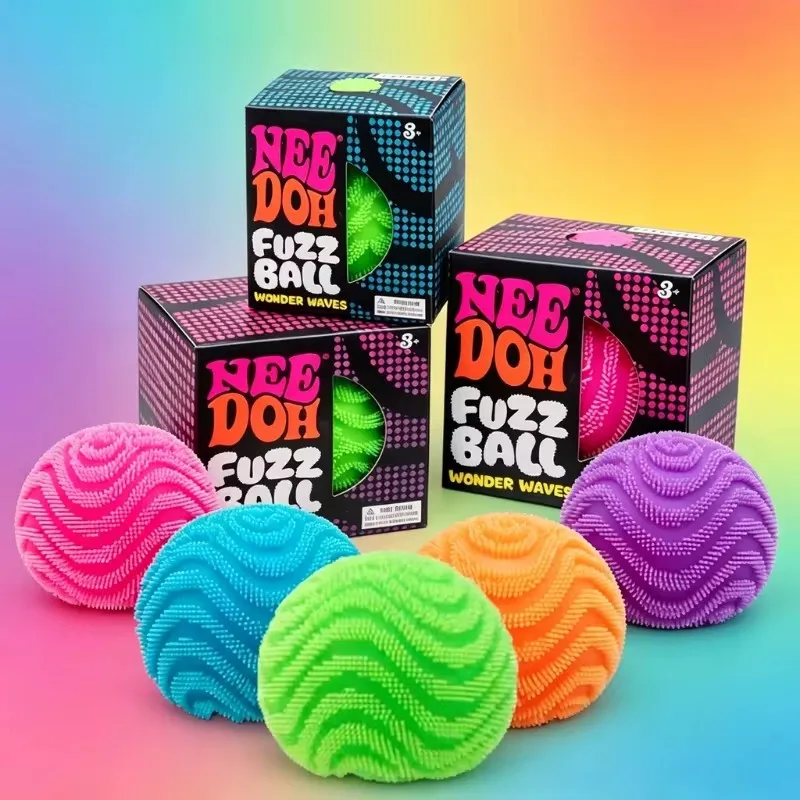 2026 New NeeDoh Fuzz Ball Flower Style Burr Pinch Ball Velvet Texture Pinch Stress Relieving Sensory Release Toy adult toys