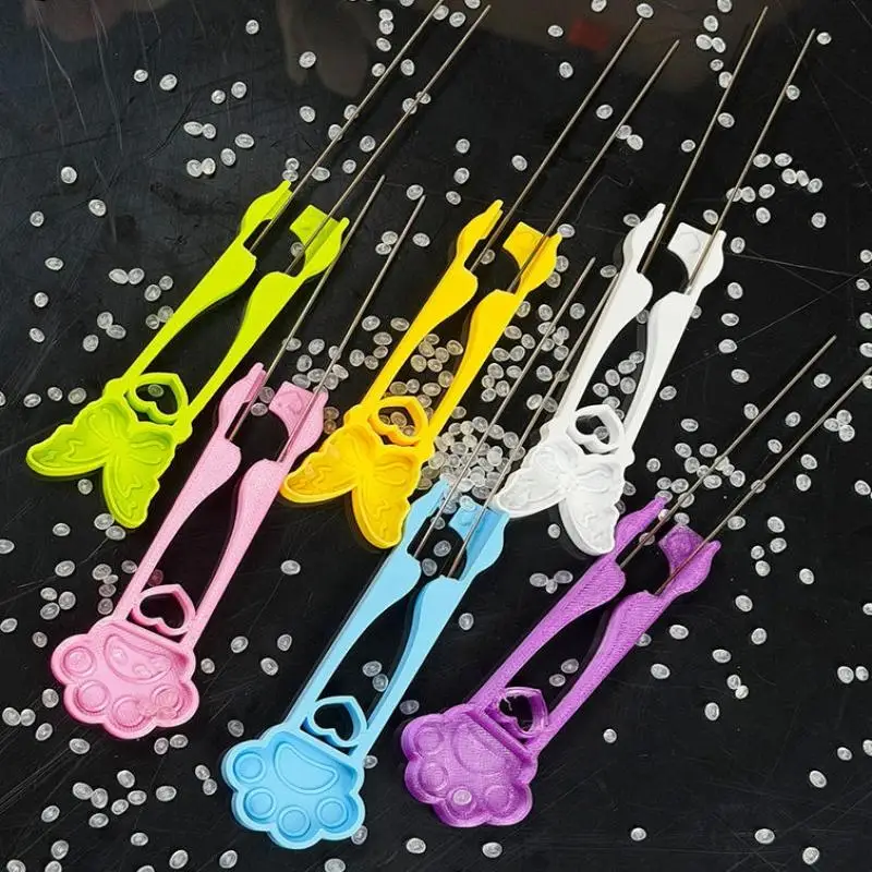 1個 DIY 多機能コラージュビーズクリップ 新型ポイントグリップコラージュビーズペン ハンドヘルドコラージュビーズツール