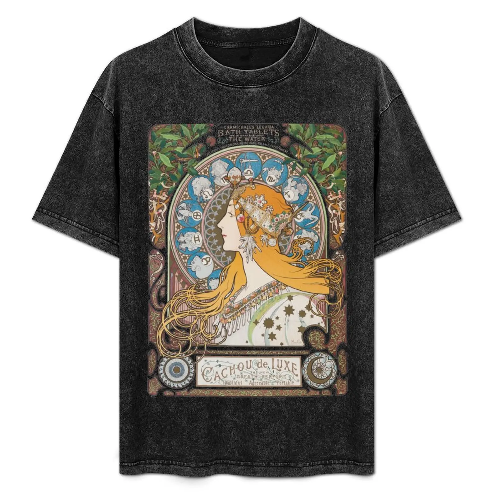 

HD. Zodiac (First version), by Alphonse Mucha (1896) HIGH DEFINITION T-Shirt Breathable Travel T-Shirt