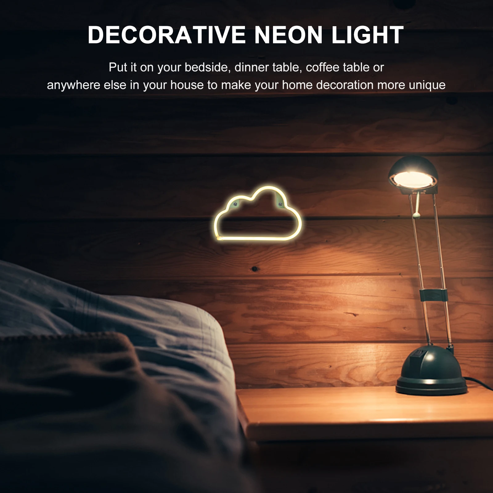 

LED Neon Led Neon Sign Light Cloud Shaped Decorative Lamp Low Power Bedroom Shaped Lamp Room Office Gift