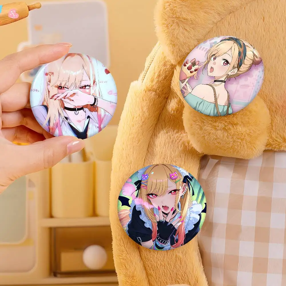 M-My Dress-Up Darling Marin Anime Brooches Cute Cartoon  Badge Jacket Jeans Lapel Pin Gift Accessorie