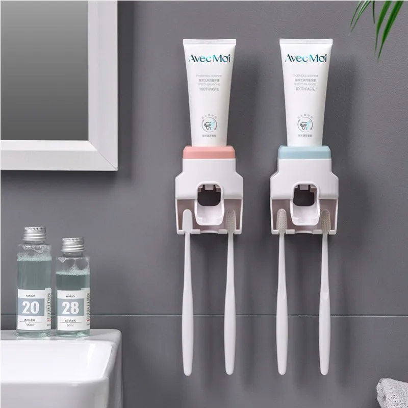 Automatic toothbrush extruder bathroom organizer toothbrush holder automatic extrusion