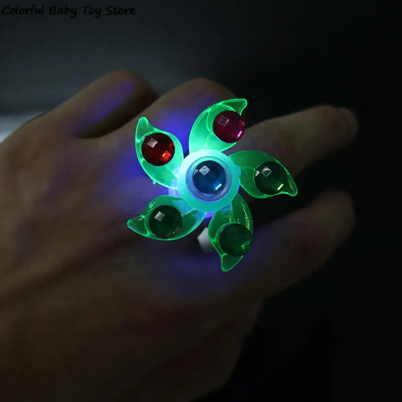 Fidget Spinner Light Up Ring Stress Relief Fidget Toys Supplies Party Favors