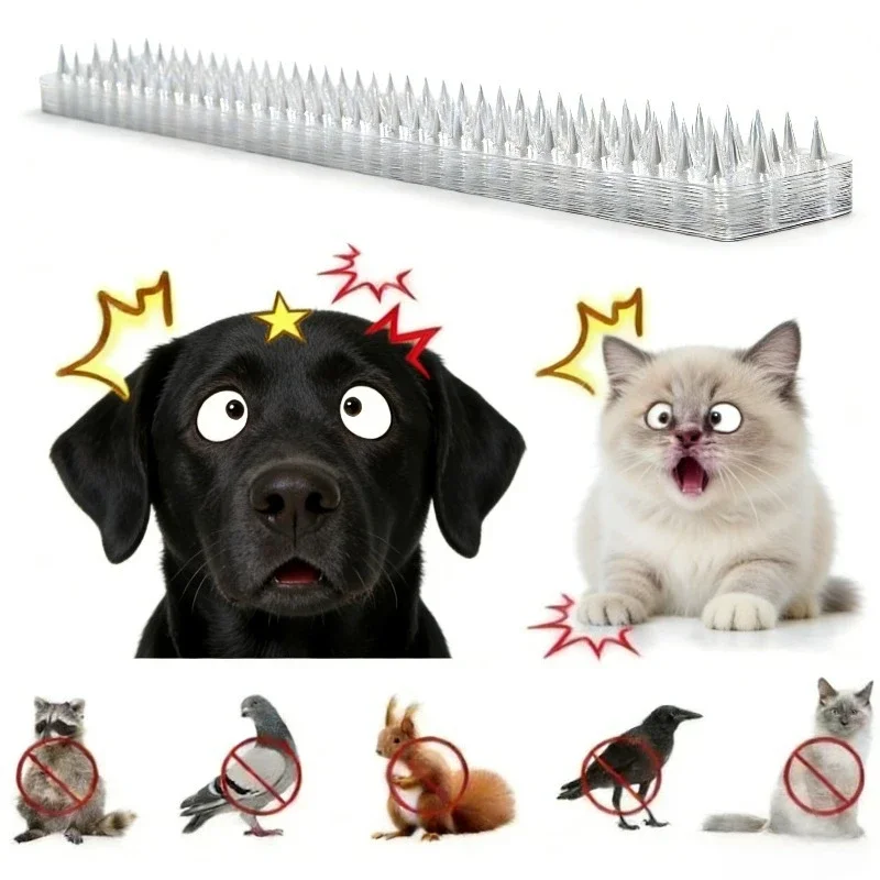 

5PCS Plastic Bird Repeller Spikes Fence Wall Cat Anti Pigeon Spikes Anti-bird Outdoor Squirrel Garden Fences Animal Repellent