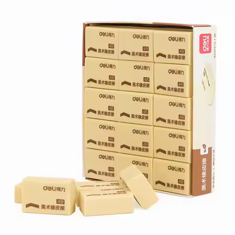 30pcs/box 4B Pencil Erasers Stationer Soft PVC Rubber for School Office Kid Drawing Sketches Exam Correction Painting Art Eraser