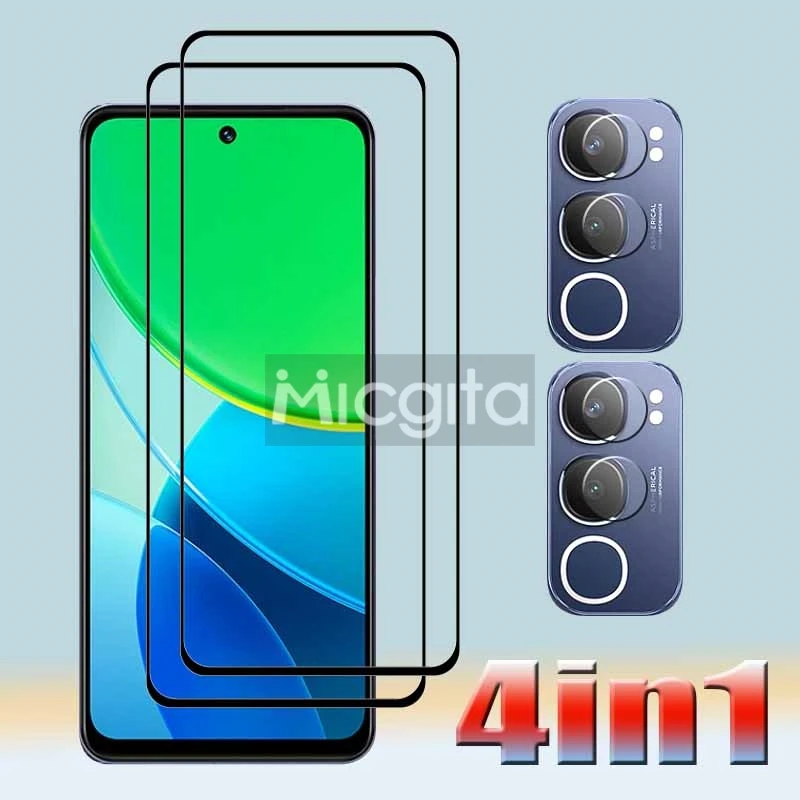 

2+2 For VIVO Y19S Screen Protector Anti-Scratch 9H Tempered Glass For VIVO Y19S Soft fiber lens film