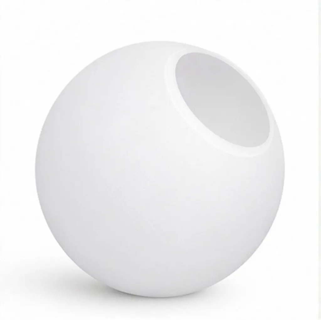 Globe Lamp Shade Replacement Plastic Opal Sphere Light Cover for Pendant Floor Lamps Outdoor Indoor Use 7Inch Diameter 2.55inch