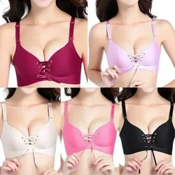 Sexy Bandage Straps Push Up Bra Gather Adjustment Seamless Bralette Women Sexy Underwear No Steel Ring Comfortable Lingerie