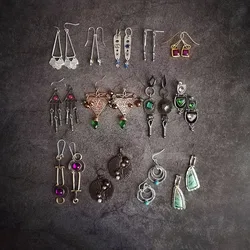 Retro Boho Earrings Personality Design Antique Silver Color Metal Inaly Stone Dangle Earrings for Women Jewelry Accessories Gift