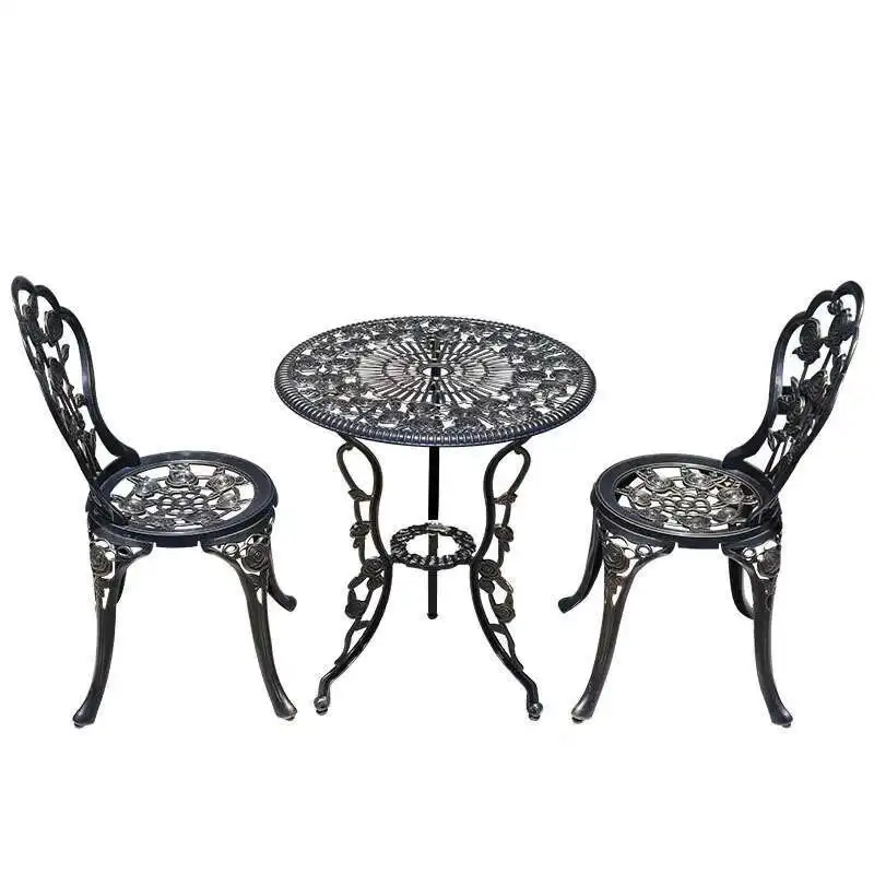 

Современные минималистичные металлические уличные стулья для отдыха на открытом воздухе, двор, стол, стул, алюминиевые балконные столы, стулья, набор садовой мебели