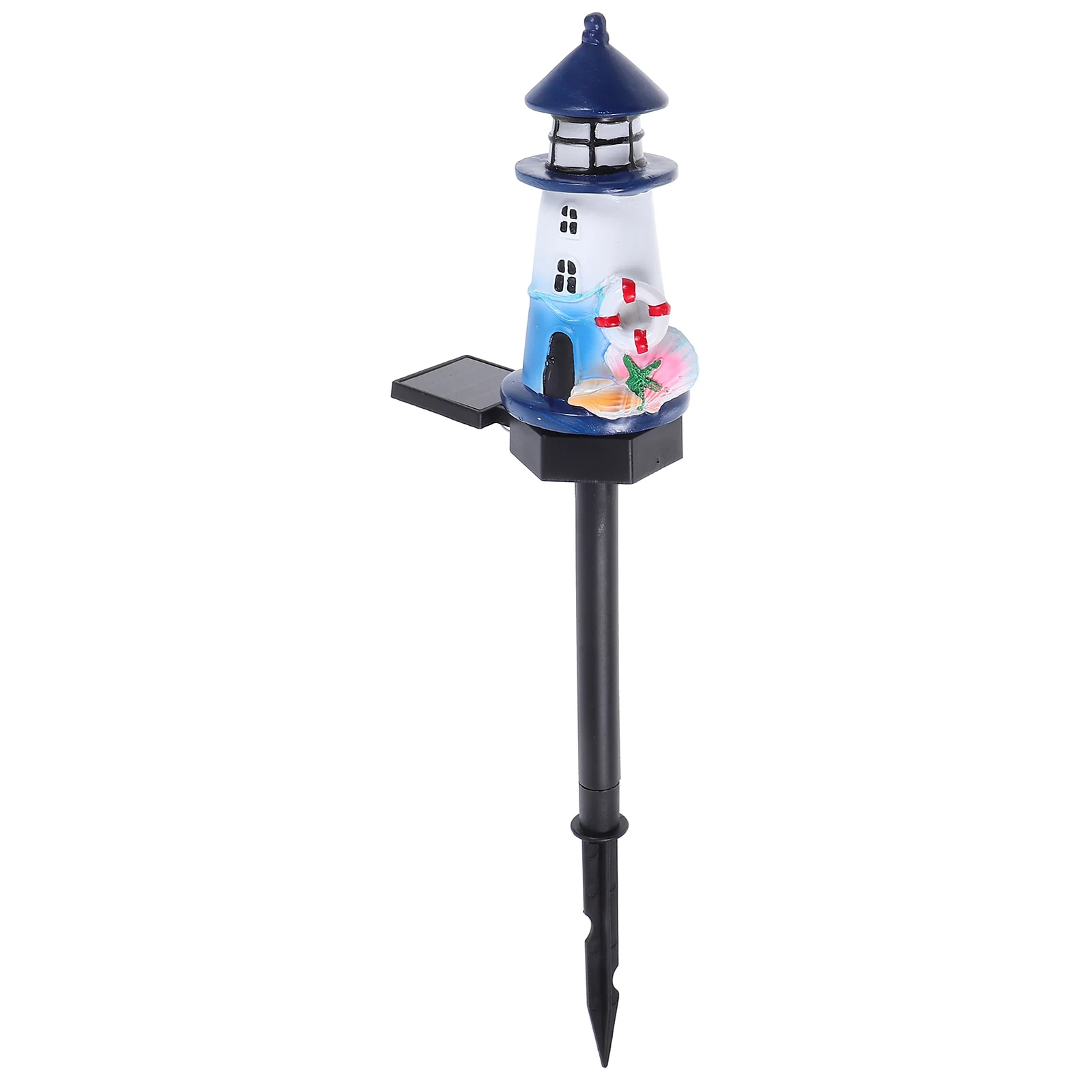 

Solar Lighthouse Outdoor Garden Decor Resin Lantern Solar Powered Efficient Durable Realistic Design Yard Decoration