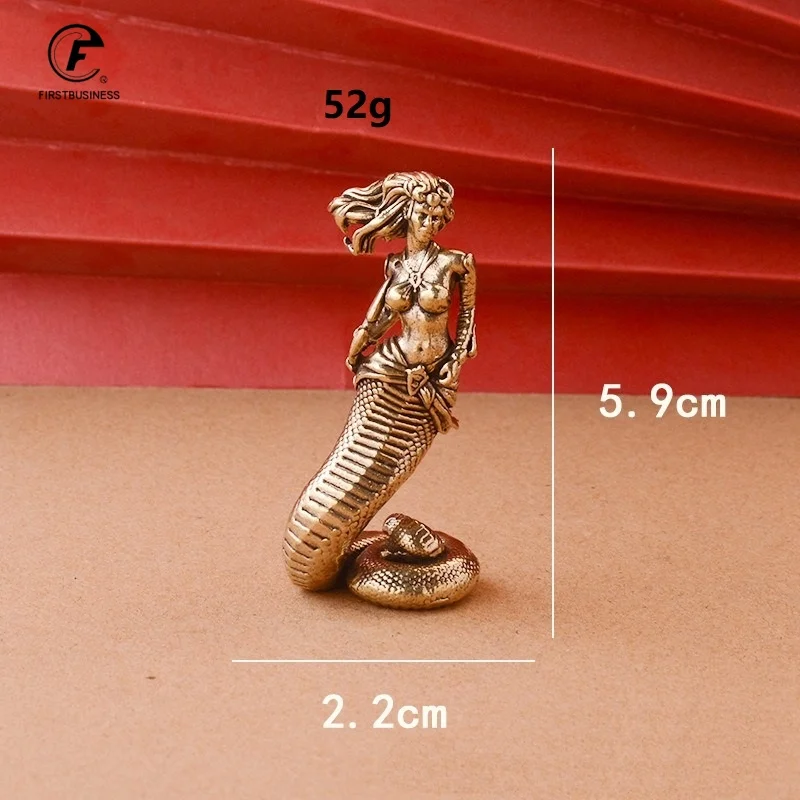 new style hot selling Medusa Statue Brass Material Ancient Greek Snake Woman Crafts Home Office Desktop Ornaments