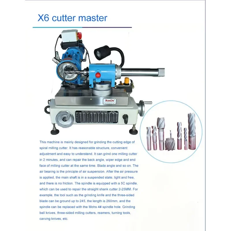 X6 End Mill Cutter Grinding Machine Price/Mill Equipment Manufacturers Other Grinders/Diamond Grit End Mill Sharpener
