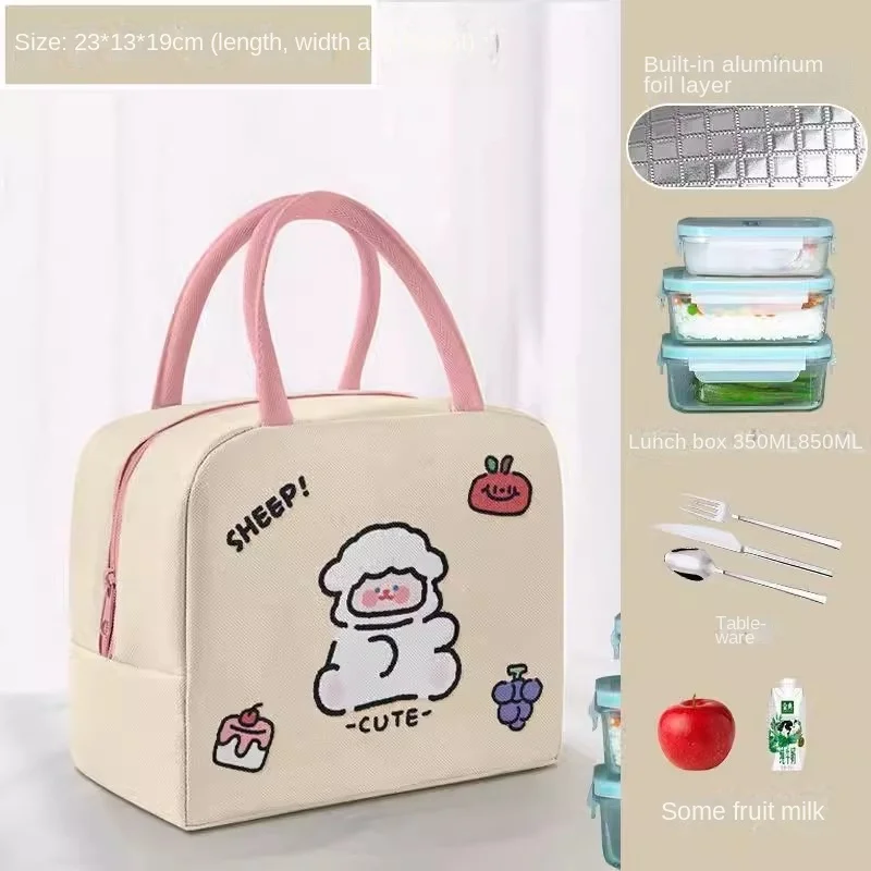 Thermal Bag Cartoon Lunch Bag Insulated Thermal Lunch Box Accessories Tote Food Small Cooler Bag Portable Lunch Box Food Bags