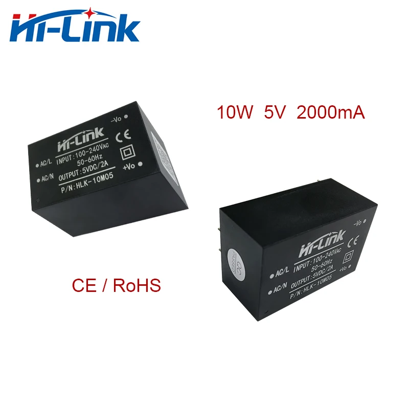 Free shipping 220v  5V/ 10W 2A  AC DC isolated switching step down power supply module AC DC converter HLK-10M05