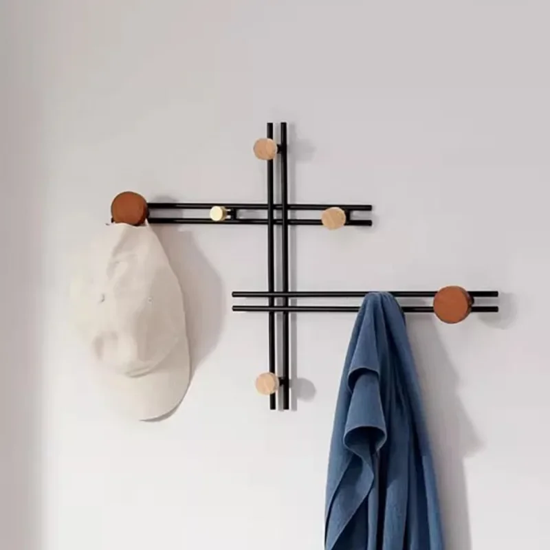 Personality Fashion Metal Coat Hanger Bedroom Hall Wall Hanging Type Hat Rack Creative Hole Porch Receive Hanging Clothes Hook