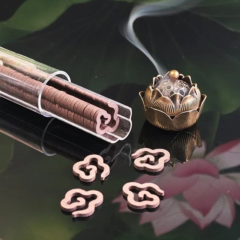 15 pcs Natural Sandalwood Agarwood Incense Tablets Indoor Meditation Aromatherapy Mini Incense Burner - Fragrance Sandalwood