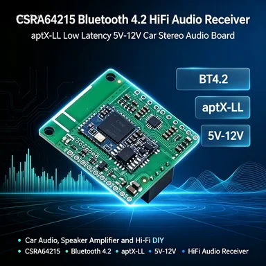 CSRA64215 12V/5V Car Bluetooth Receiver Board, aptX-LL Lossless Music, HiFi