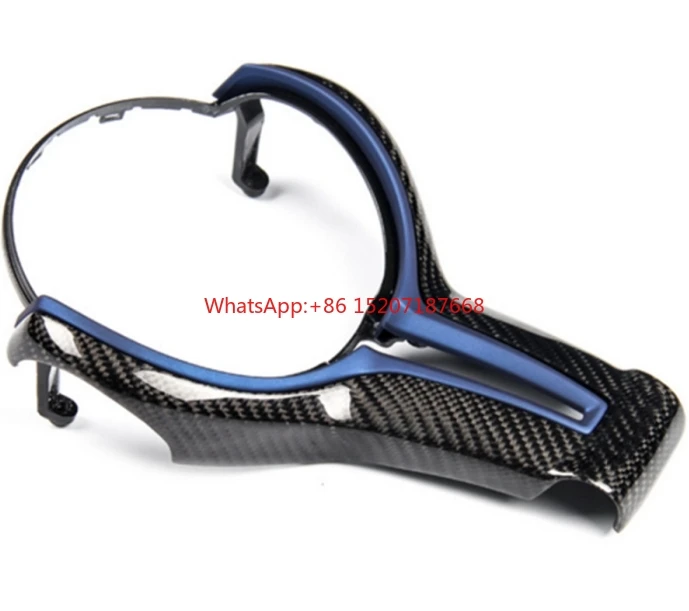 steering wheel decoration insert trim cover with carbon fiber for  F80 F82 F10 F31 F36 X1 X2 X3 X5 M3 M5 1 2 3 4 5 6 7 series