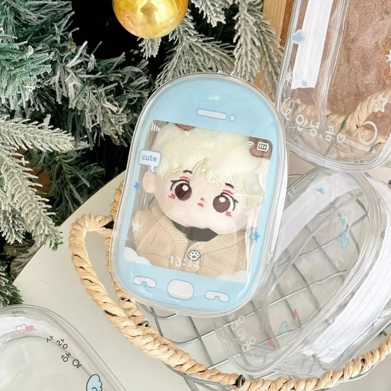 Cotton Doll 15cm Blind Box Plush Doll Protective Cover, Pain Bag, Transparent Dustproof Bag Daily Essential Item for Going Out