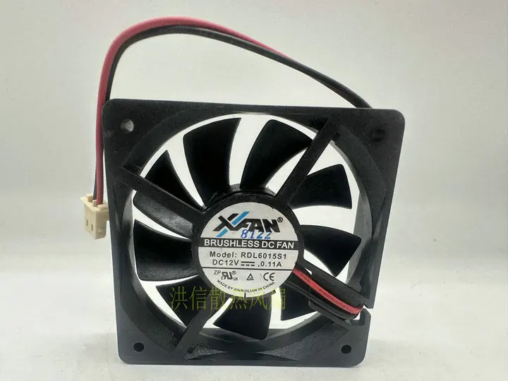 

XF RDL6015S1 DC 12V 0.11A 60x60x15mm 2-Wire 60MM Cooling Fan