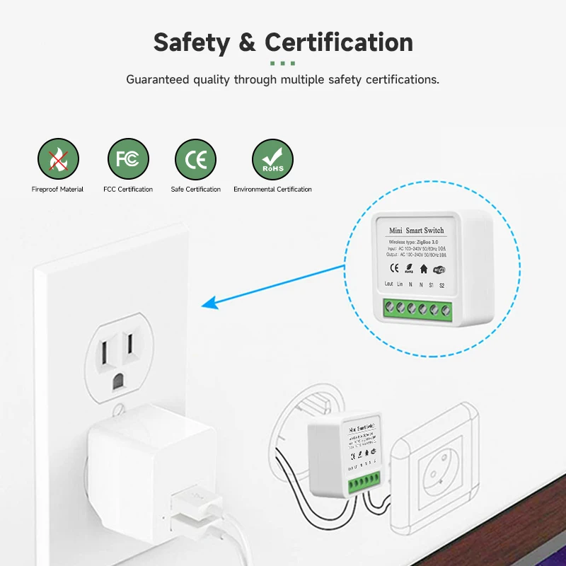 IHSENO 16A Zigbee 3.0 DIY Mini Switch For Tuya Smart Life Timing Wireless Control Relay Automation Work With Alexa Google Home