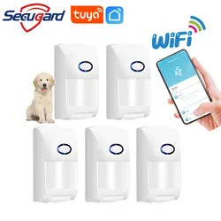 Tuya-Detector de movimiento con WiFi, Sensor de inmunidad para mascotas, Detector infrarrojo PIR, aplicación de Control remoto, alarma de seguridad para el hogar inteligente, 25kg