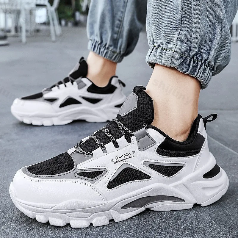 

Men's Fashion Trend Casual Sports Shoes 2025 New Spring Thick Soled Mesh Breathable Comfortable Shoes Low Top Platform sneakers