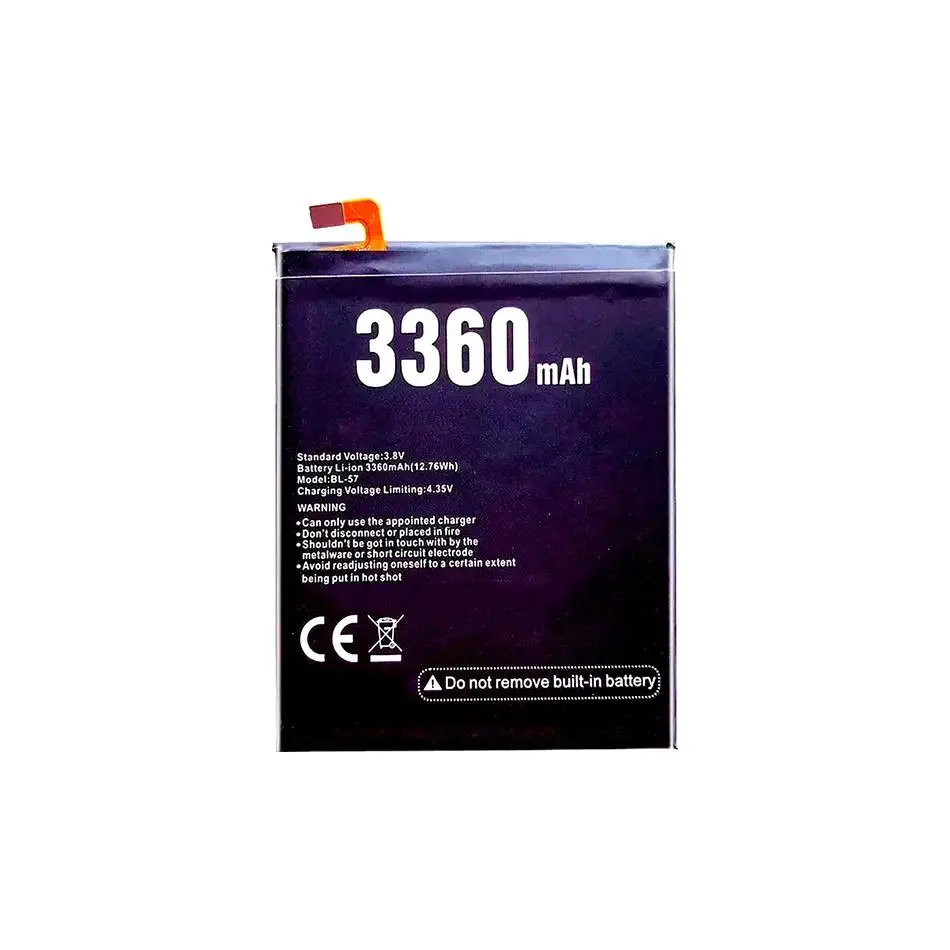แบตเตอรี่โทรศัพท์มือถือ 3360Mah Bl-57 Shoot 2 สำหรับ Doogee แบบชาร์จได้