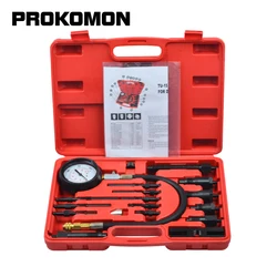 17pc Diesel Engine Compression Cylinder Pressure Tester Gauge Kit Set