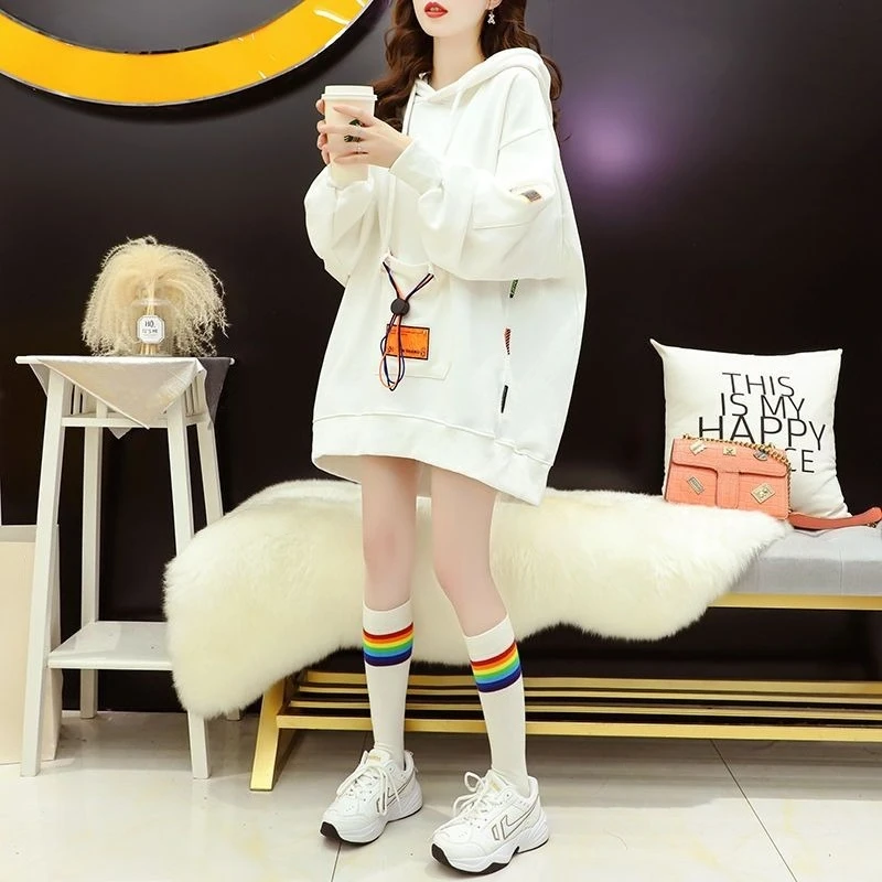 

Pocket Loose Women's Hoodies Sweatshirts 90s Vintage New in Female Hooded Top 2025 Trend Novelty Kpop Korean Popular Y2k Clothes