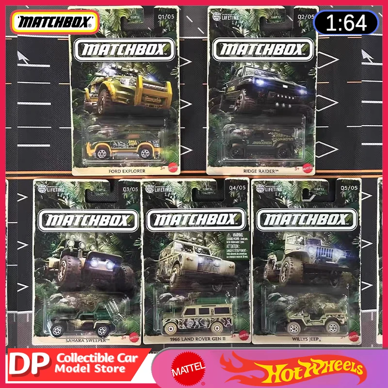 

Совершенно новая спичечная коробка 2025 Ford Explorer Land Rover Ridge Raider Willys Jeep, литая под давлением модель автомобилей в масштабе 1/64 GGF12, в наличии