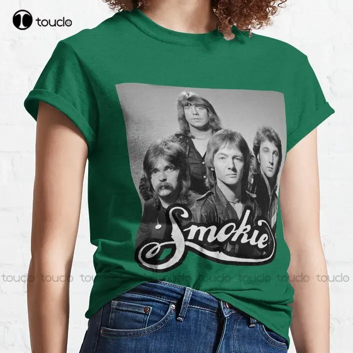 Smokie Band Trending T-Shirt Red Tshirts For Women Printed Tee Custom Aldult Teen Unisex Digital Printing Tee Shirts Custom Gift