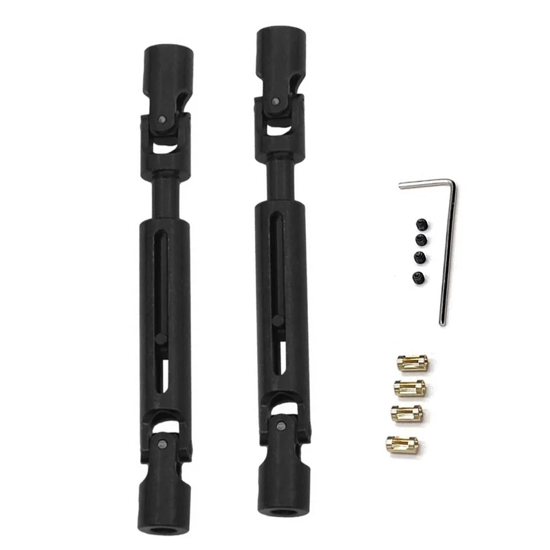 

FBIL-2Pcs MN82 LC79 Metal Drive Shaft Driveshaft CVD For Mang Cow MN82 LC79 RC Truck Car Upgrade Replacement Black