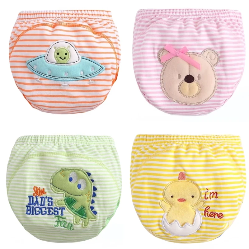 4 Pcs/Lot Baby Diapers Children Reusable Underwear Breathable Cover Cotton Training Pants